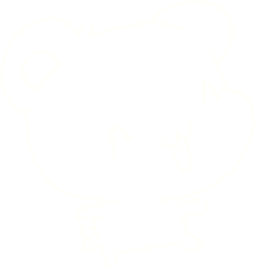 Bir insan tarafından çizilmiş Sevimli Ayı Tebeşiri