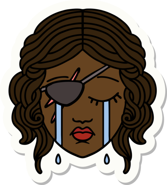 Bir insan tarafından çizilmiş ağlayan düzenbaz bir insan karakterinin çıkartması.