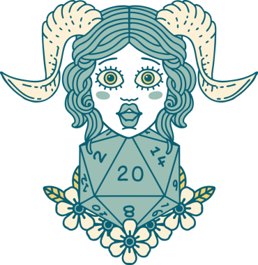 Retro Dövme Biçimi Bir insan tarafından çizilmiş doğal yirmi zar atışıyla düzenleme