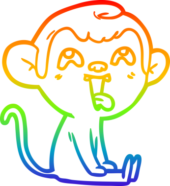 gökkuşağı gradyan çizgisi insan tarafından çizilmiş çılgın bir çizgi maymun çizimi