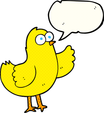 Bir insan tarafından çizilmiş serbest çizilmiş çizgi roman konuşma balonu çizgi film kuşu