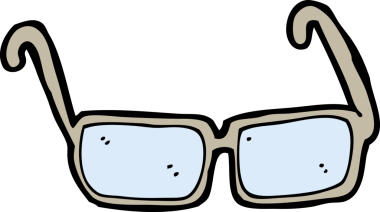 bir insan tarafından çizilmiş karikatür gözlüğü