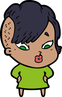 Bir insan tarafından çizilmiş bir karikatür.