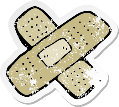 Bir insan tarafından çizilmiş bir karikatür alçısının gerilimli yapıştırması.