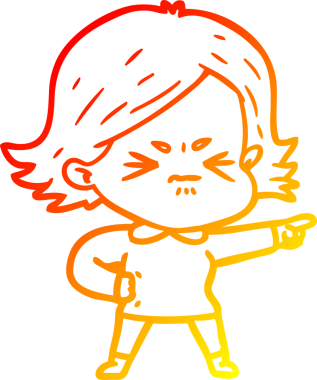 Bir insan tarafından çizilmiş kızgın bir karikatür çizimi.