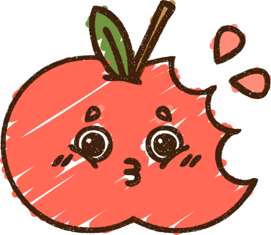 Bir insan tarafından çizilen Elma Tebeşiri