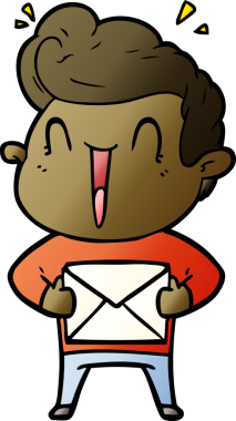 Bir insan tarafından çizilmiş heyecanlı bir çizgi film.