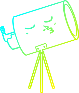 Bir insan tarafından çizilmiş bir çizgi teleskop çizimi.