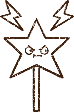 Sihirli Asa Kömür Bir insan tarafından çizilmiş