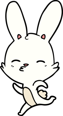 Koşan tavşan çizgi filmi bir insan tarafından çizildi.