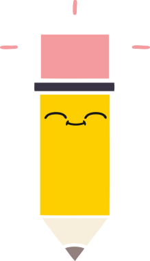 Bir insan tarafından çizilmiş düz renkli bir kalem karikatürü