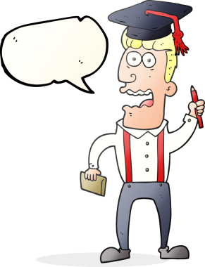 Bir insan tarafından çizilmiş serbest konuşma balonu karikatürü.