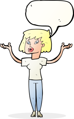 Bir insan tarafından çizilmiş bir konuşma balonuyla el ele tutuşan çizgi film kadını.