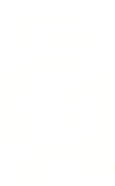 Bir insan tarafından çizilen robot tebeşiri.