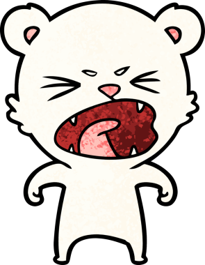 Bir insan tarafından çizilmiş kutup ayısı karikatürü