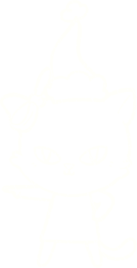 Bir insan tarafından çizilen Noel Kedisi Tebeşiri