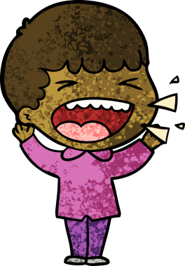 Bir insan tarafından çizilmiş gülen adam.