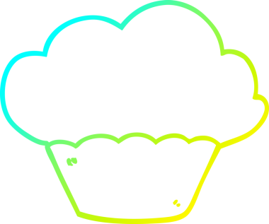 Bir insan tarafından çizilmiş soğuk gradyan çizgisi.