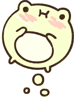 Bir insan tarafından çizilmiş şirin kurbağa tebeşiri.