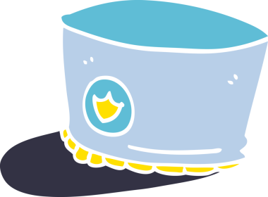 Bir insan tarafından çizilmiş karikatür bandı şapkası.