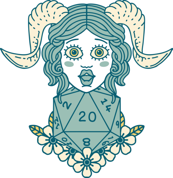 Retro Dövme Biçimi Bir insan tarafından çizilmiş doğal yirmi zar atışıyla düzenleme