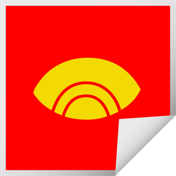 Bir insan tarafından çizilmiş kare soyulmuş göz karikatürü.