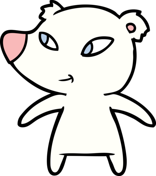 Bir insan tarafından çizilmiş kutup ayısı karikatürü