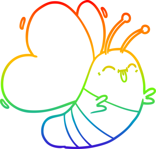 gökkuşağı gradyan çizgisi bir insan tarafından çizilmiş komik bir kelebek çizimi