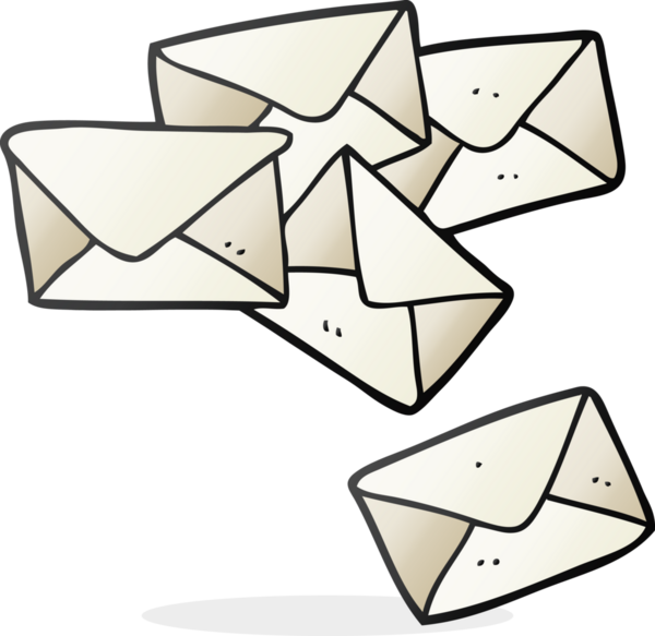 Bir insan tarafından el yazısıyla çizilmiş karikatür mektupları