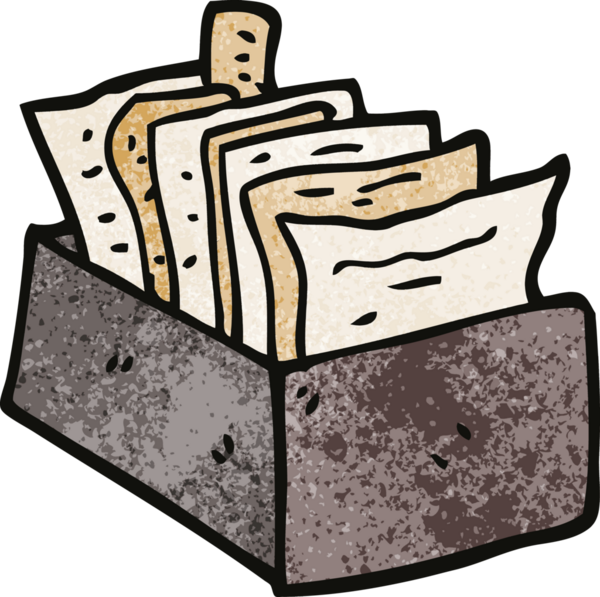 Bir insan tarafından çizilmiş karalama ofisi dosya kutusu.