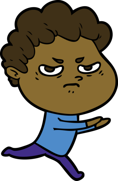 Bir insan tarafından çizilmiş kızgın bir adam.