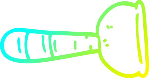 Bir insan tarafından çizilmiş bir tuvalet pompasının soğuk gradyan çizimi.