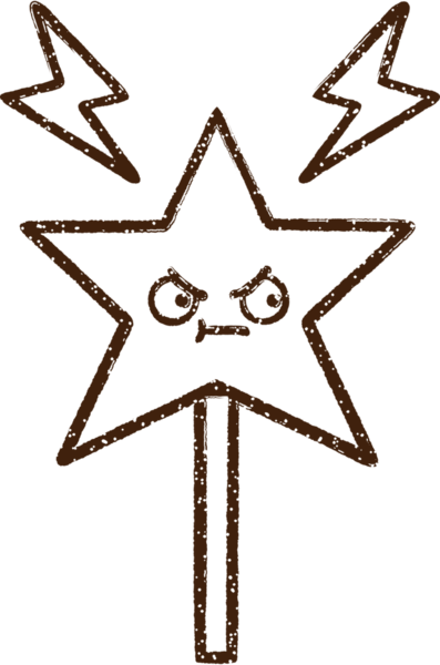 Sihirli Asa Kömür Bir insan tarafından çizilmiş