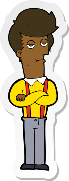 Bir insan tarafından çizilmiş sıkılan bir çizgi filmin çıkartması.