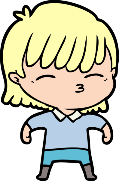 Bir insan tarafından çizilmiş karikatür kadın.