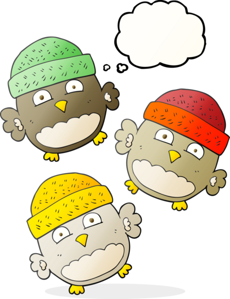 Bir insan tarafından çizilmiş serbest çizim balon karikatür sevimli baykuşlar