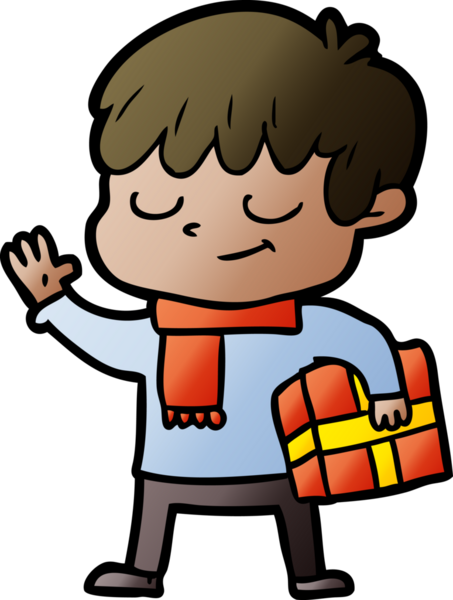 Bir insan tarafından çizilmiş mutlu çocuk çizgi filmi.