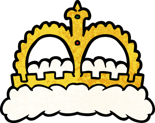 Bir insan tarafından çizilmiş karikatür tacı