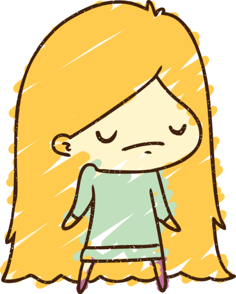 Bir insan tarafından çizilen omuz silken Kız Tebeşiri