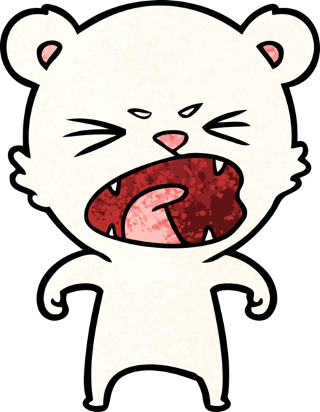 Bir insan tarafından çizilmiş kutup ayısı karikatürü