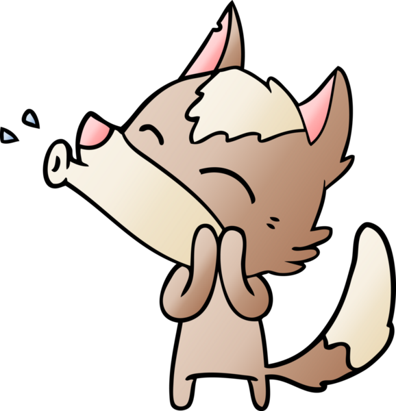 Bir insan tarafından çizilmiş uluyan kurt çizgi filmi.