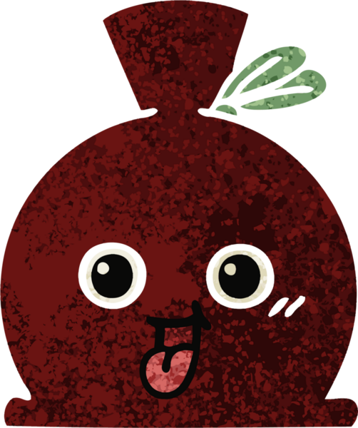 Bir insan tarafından çizilmiş bir çuvalın retro illüstrasyon tarzı karikatürü