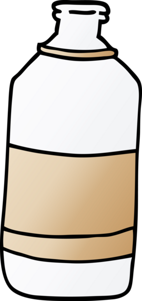 Bir insan tarafından çizilmiş karikatür su şişesi.