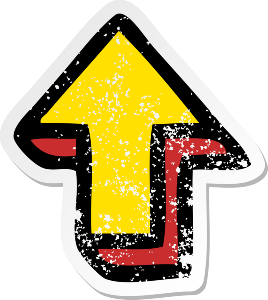 Bir insan tarafından çizilmiş sevimli bir çizgi filmin kederli çıkartması.