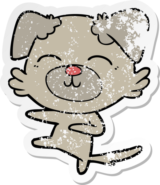 Bir insan tarafından çizilmiş bir köpek tekmesinin sıkıntılı çıkartması.