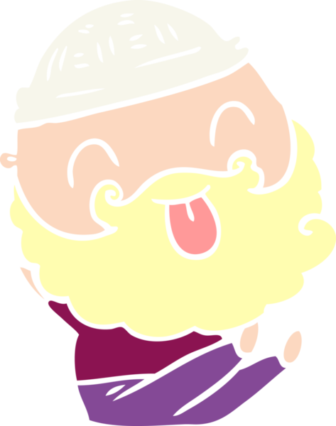 Bir insan tarafından çizilmiş sakallı bir adam oturuyor.