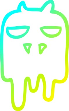 Bir insan tarafından çizilmiş ürkütücü bir karikatür çizimi.