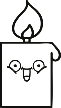 Bir insan tarafından çizilmiş mum çizimi.