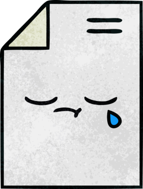 Bir insan tarafından çizilmiş bir kağıdın retro grunge desen karikatürü