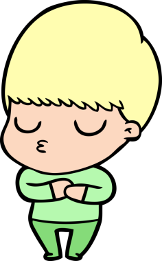 Bir insan tarafından çizilmiş sakin çocuk çizgi filmi.